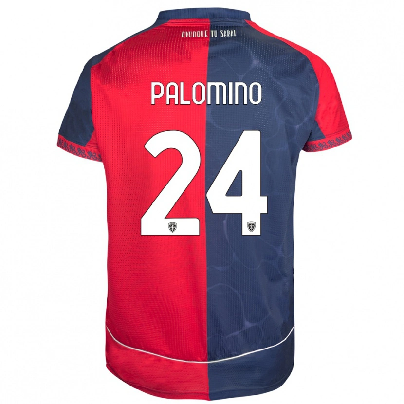 Danxen Mujer Camiseta Jose Luis Palomino #24 Rojo Marino 1ª Equipación 2025/26 La Camisa