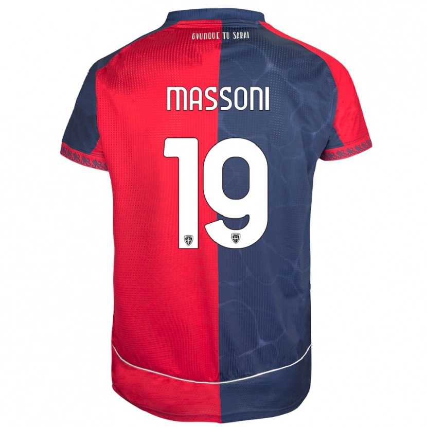 Danxen Mujer Camiseta Nicholas Massoni #19 Rojo Marino 1ª Equipación 2025/26 La Camisa