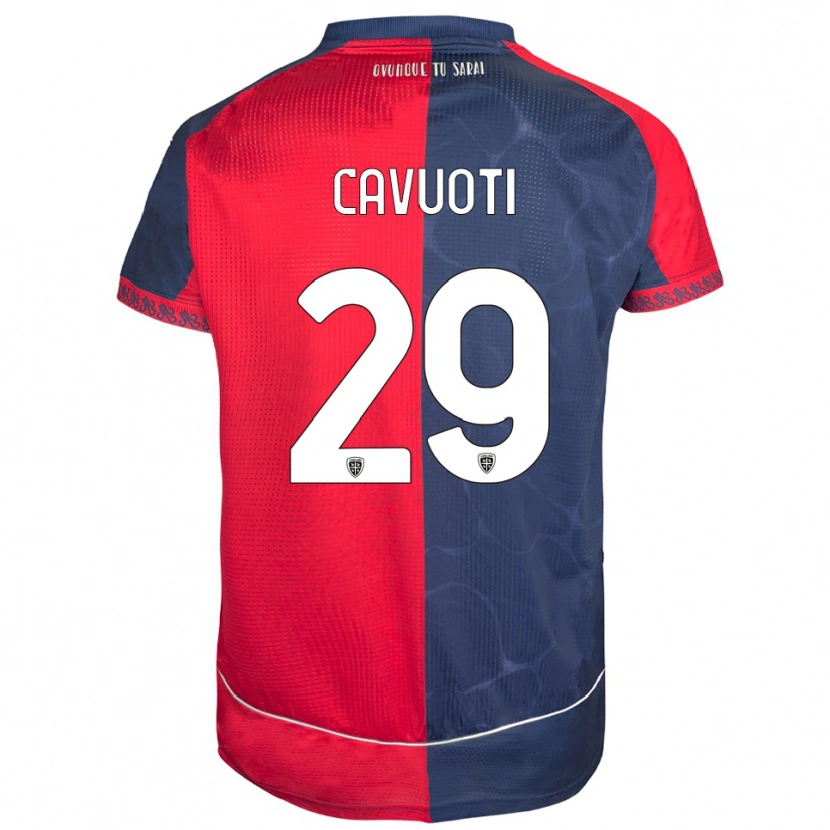 Danxen Mujer Camiseta Nicolò Cavuoti #29 Rojo Marino 1ª Equipación 2025/26 La Camisa