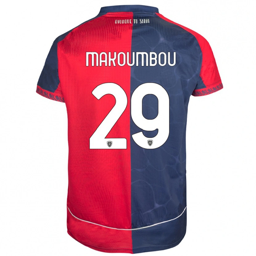 Danxen Mujer Camiseta Antoine Makoumbou #29 Rojo Marino 1ª Equipación 2025/26 La Camisa