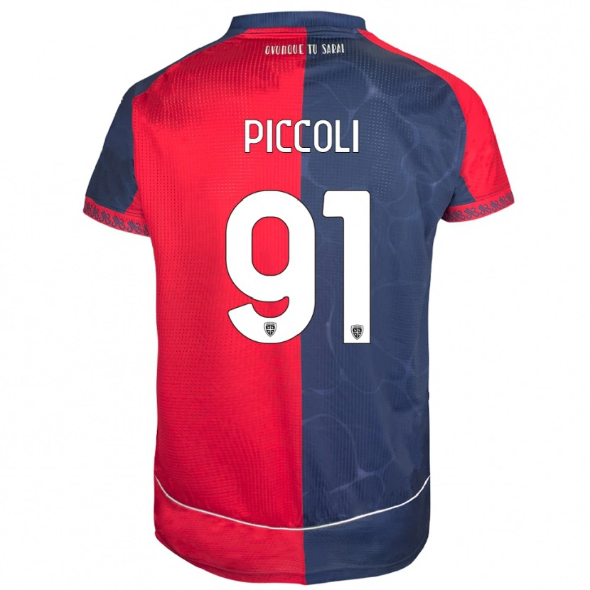 Danxen Mujer Camiseta Roberto Piccoli #91 Rojo Marino 1ª Equipación 2025/26 La Camisa