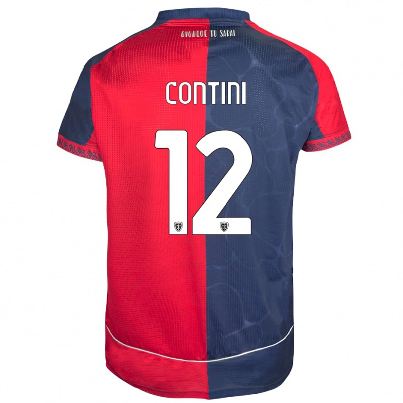Danxen Mujer Camiseta Federico Contini #12 Rojo Marino 1ª Equipación 2025/26 La Camisa