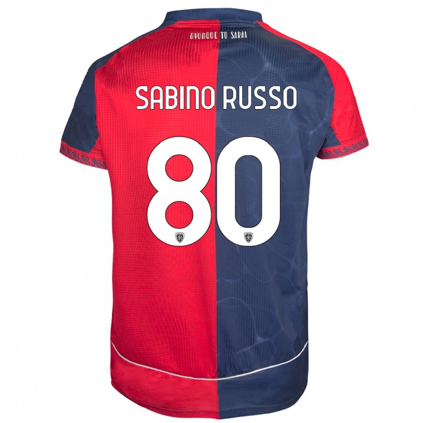 Danxen Mujer Camiseta Alessandro Sabino Russo #80 Rojo Marino 1ª Equipación 2025/26 La Camisa