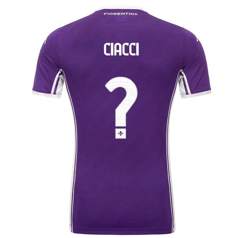 Danxen Mujer Camiseta Niccolò Ciacci #0 Púrpura Blanco 1ª Equipación 2025/26 La Camisa