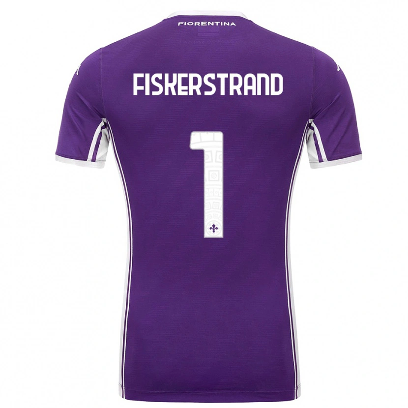 Danxen Mujer Camiseta Cecilie Fiskerstrand #1 Púrpura Blanco 1ª Equipación 2025/26 La Camisa