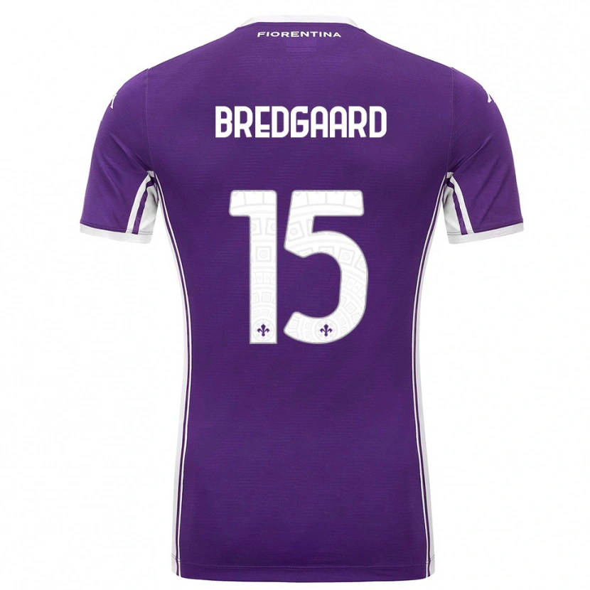 Danxen Mujer Camiseta Sofie Bredgaard #15 Púrpura Blanco 1ª Equipación 2025/26 La Camisa