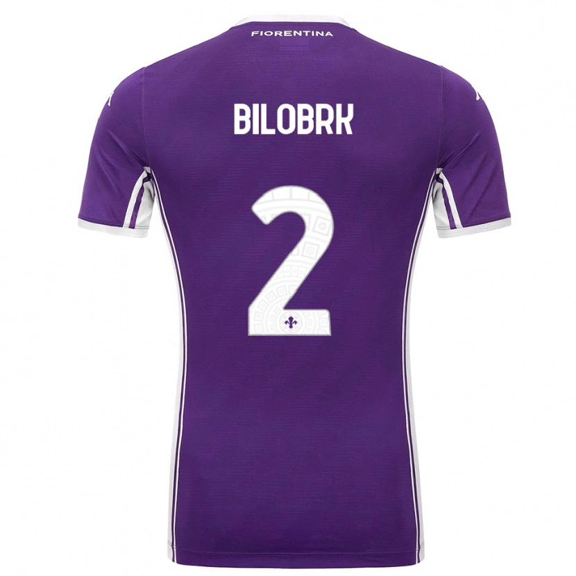 Danxen Mujer Camiseta Ante Bilobrk #2 Púrpura Blanco 1ª Equipación 2025/26 La Camisa