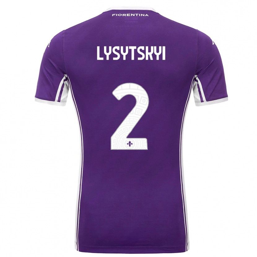 Danxen Mujer Camiseta Andriy Lysytskyi #2 Púrpura Blanco 1ª Equipación 2025/26 La Camisa