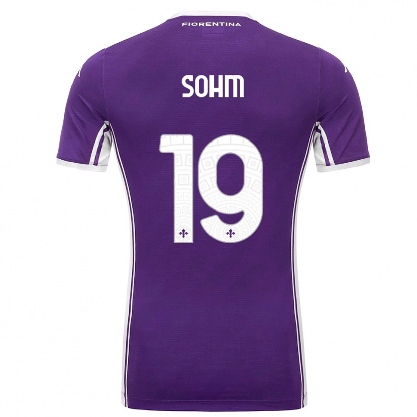 Danxen Mujer Camiseta Simon Sohm #19 Púrpura Blanco 1ª Equipación 2025/26 La Camisa