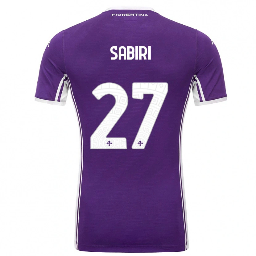 Danxen Mujer Camiseta Abdelhamid Sabiri #27 Púrpura Blanco 1ª Equipación 2025/26 La Camisa