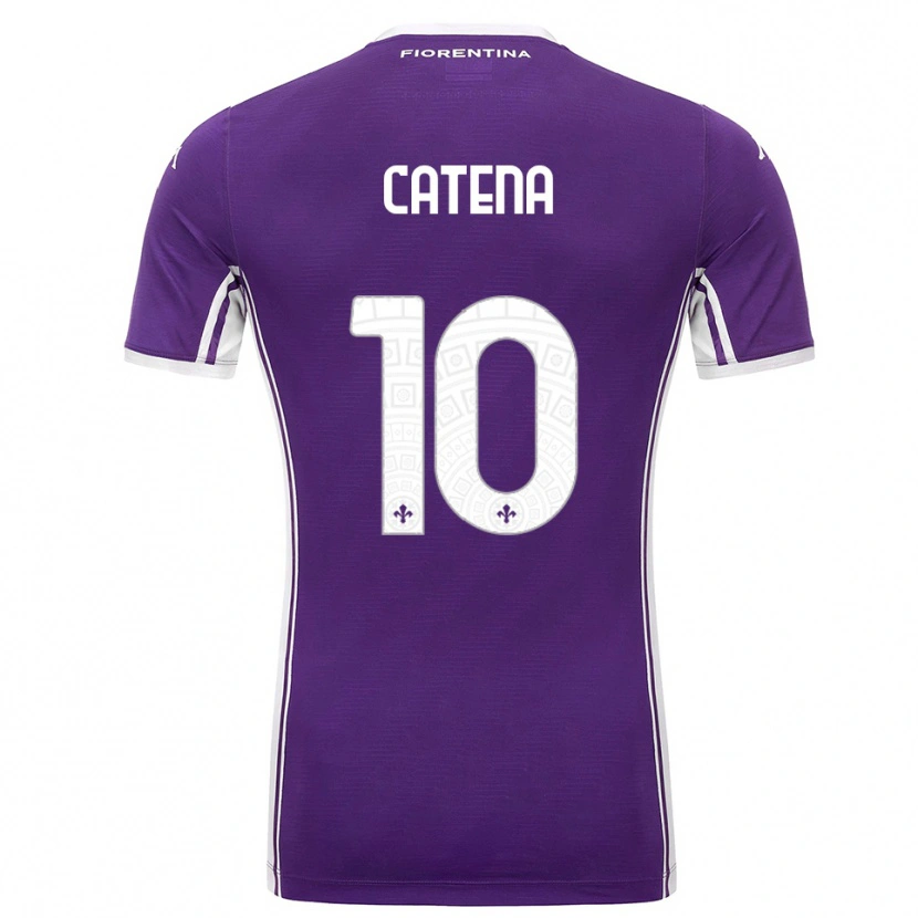 Danxen Mujer Camiseta Michela Catena #10 Púrpura Blanco 1ª Equipación 2025/26 La Camisa