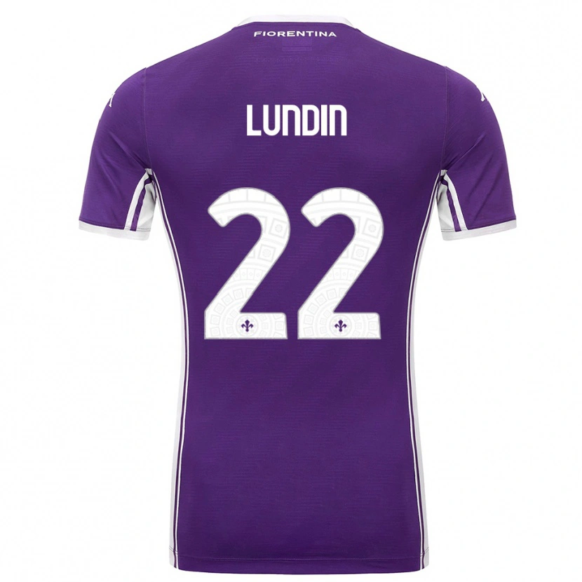 Danxen Mujer Camiseta Karin Lundin #22 Púrpura Blanco 1ª Equipación 2025/26 La Camisa