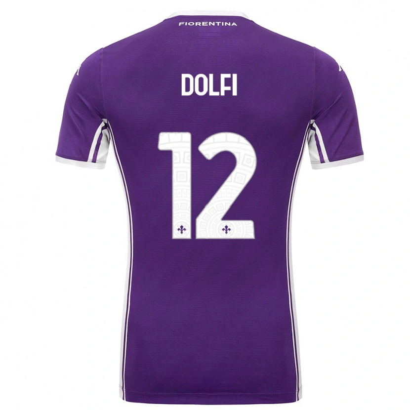 Danxen Mujer Camiseta Brando Dolfi #12 Púrpura Blanco 1ª Equipación 2025/26 La Camisa