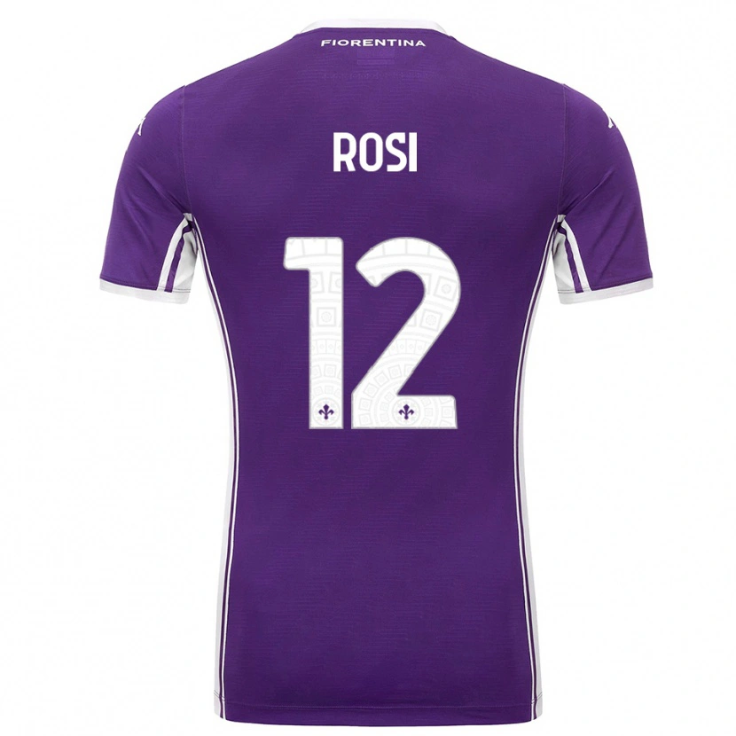 Danxen Mujer Camiseta Ettore Rosi #12 Púrpura Blanco 1ª Equipación 2025/26 La Camisa