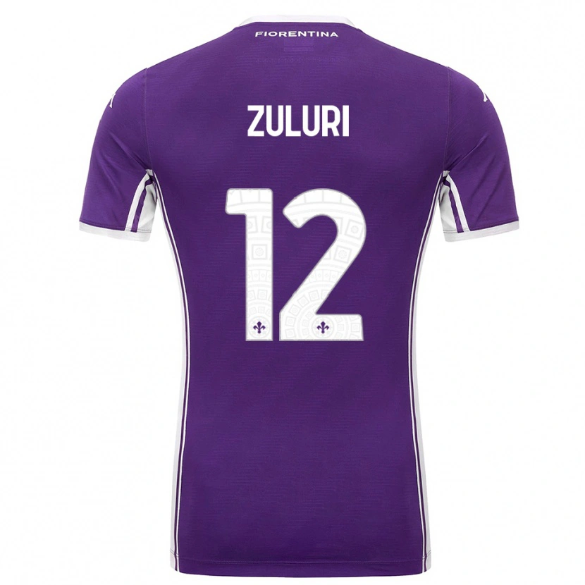Danxen Mujer Camiseta Athena Zuluri #12 Púrpura Blanco 1ª Equipación 2025/26 La Camisa