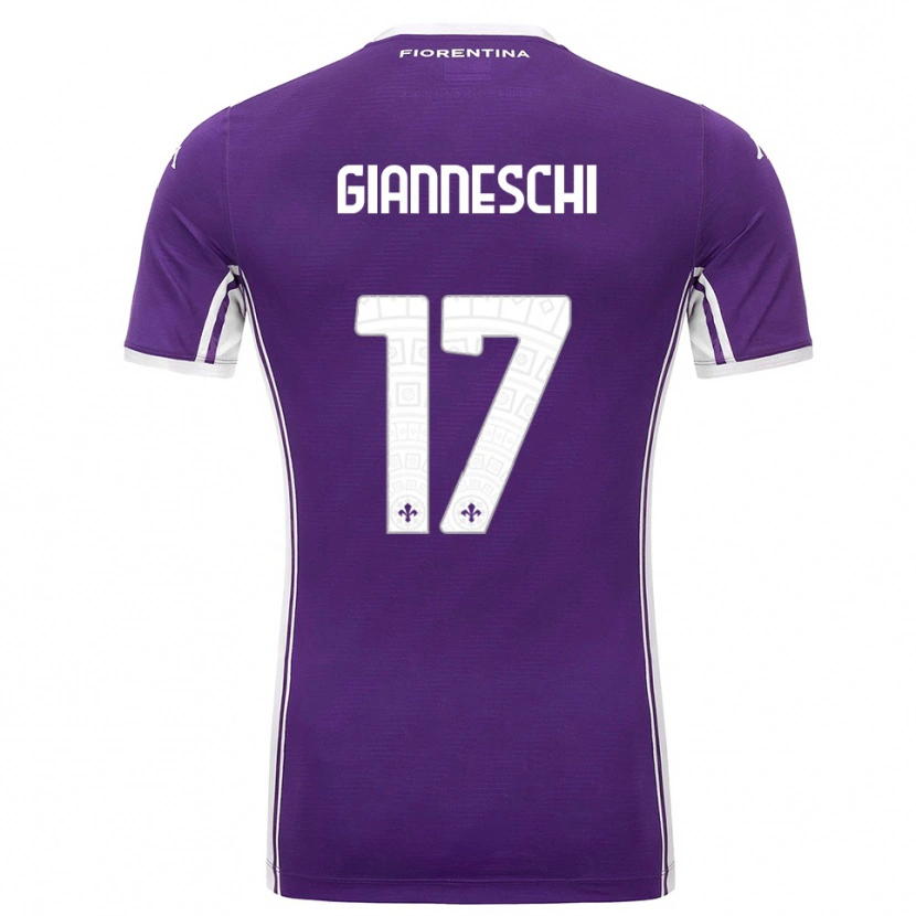 Danxen Mujer Camiseta Noah Gianneschi #17 Púrpura Blanco 1ª Equipación 2025/26 La Camisa