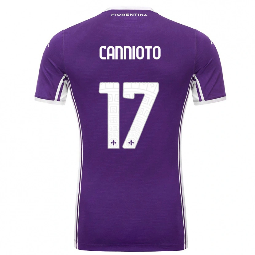 Danxen Mujer Camiseta Andrea Cannioto #17 Púrpura Blanco 1ª Equipación 2025/26 La Camisa