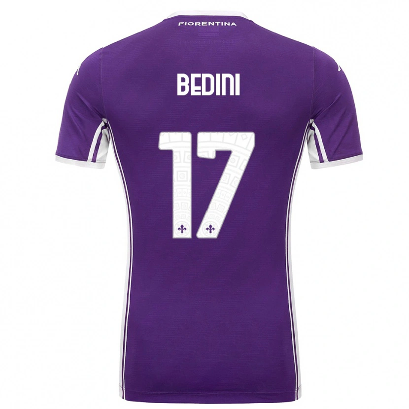 Danxen Mujer Camiseta Benedetta Bedini #17 Púrpura Blanco 1ª Equipación 2025/26 La Camisa