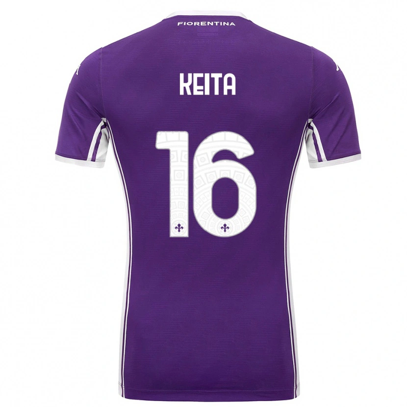 Danxen Mujer Camiseta Bala Keita #16 Púrpura Blanco 1ª Equipación 2025/26 La Camisa