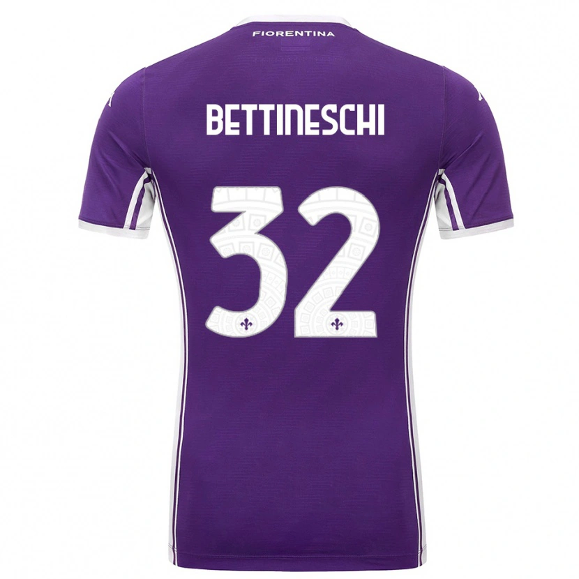 Danxen Mujer Camiseta Giorgia Bettineschi #32 Púrpura Blanco 1ª Equipación 2025/26 La Camisa