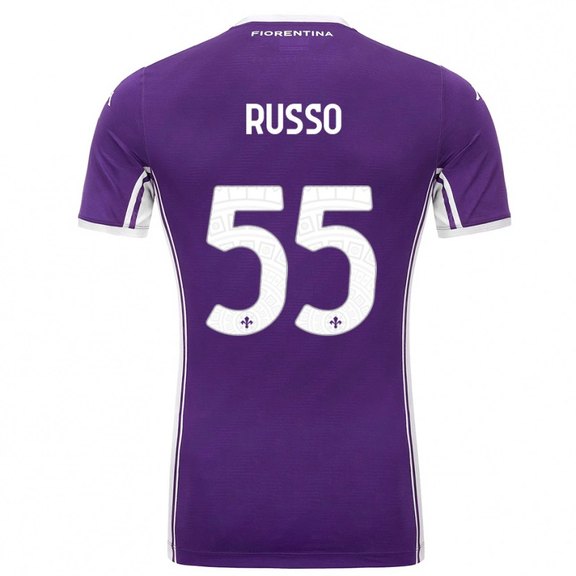 Danxen Mujer Camiseta Federica Russo #55 Púrpura Blanco 1ª Equipación 2025/26 La Camisa