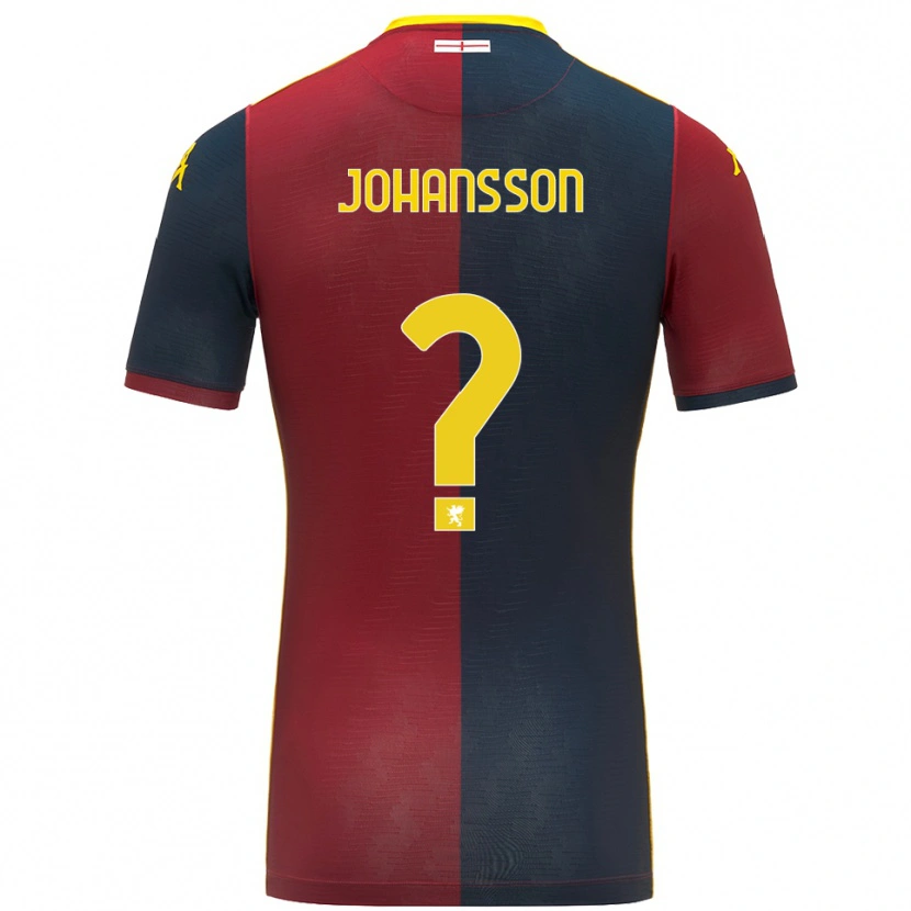 Danxen Mujer Camiseta Vincent Johansson #0 Rojo Azul Real 1ª Equipación 2025/26 La Camisa