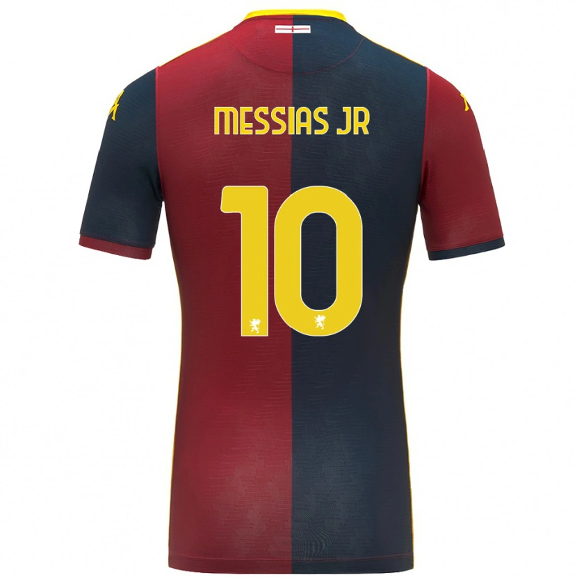 Danxen Mujer Camiseta Junior Messias #10 Rojo Azul Real 1ª Equipación 2025/26 La Camisa