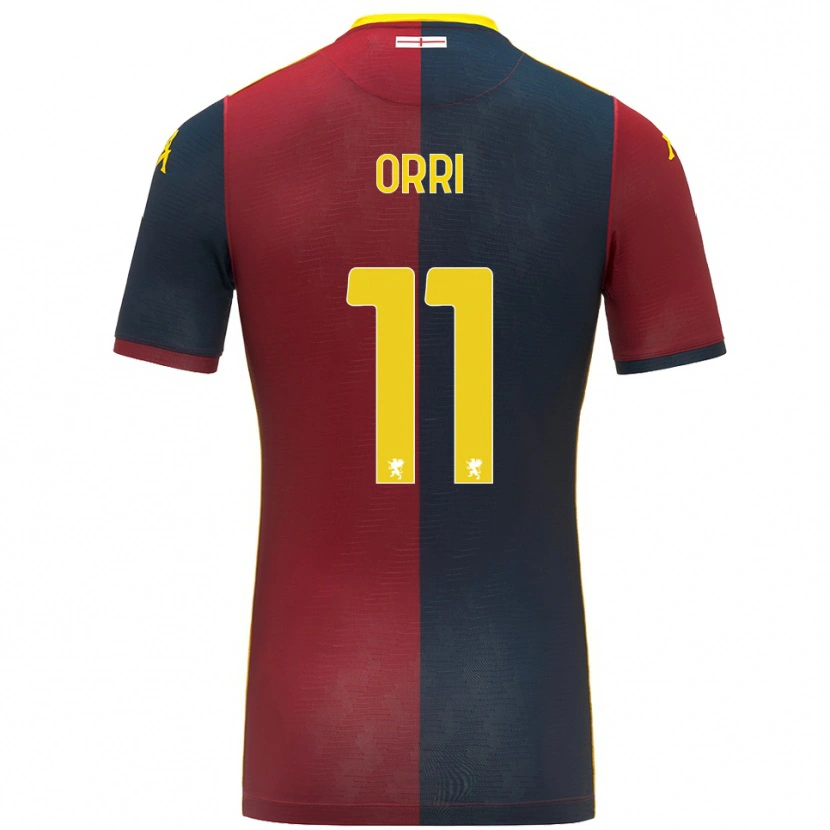 Danxen Mujer Camiseta Ágúst Orri Thorsteinsson #11 Rojo Azul Real 1ª Equipación 2025/26 La Camisa