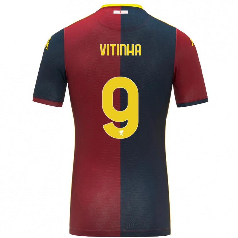 Danxen Mujer Camiseta Vitinha #9 Rojo Azul Real 1ª Equipación 2025/26 La Camisa