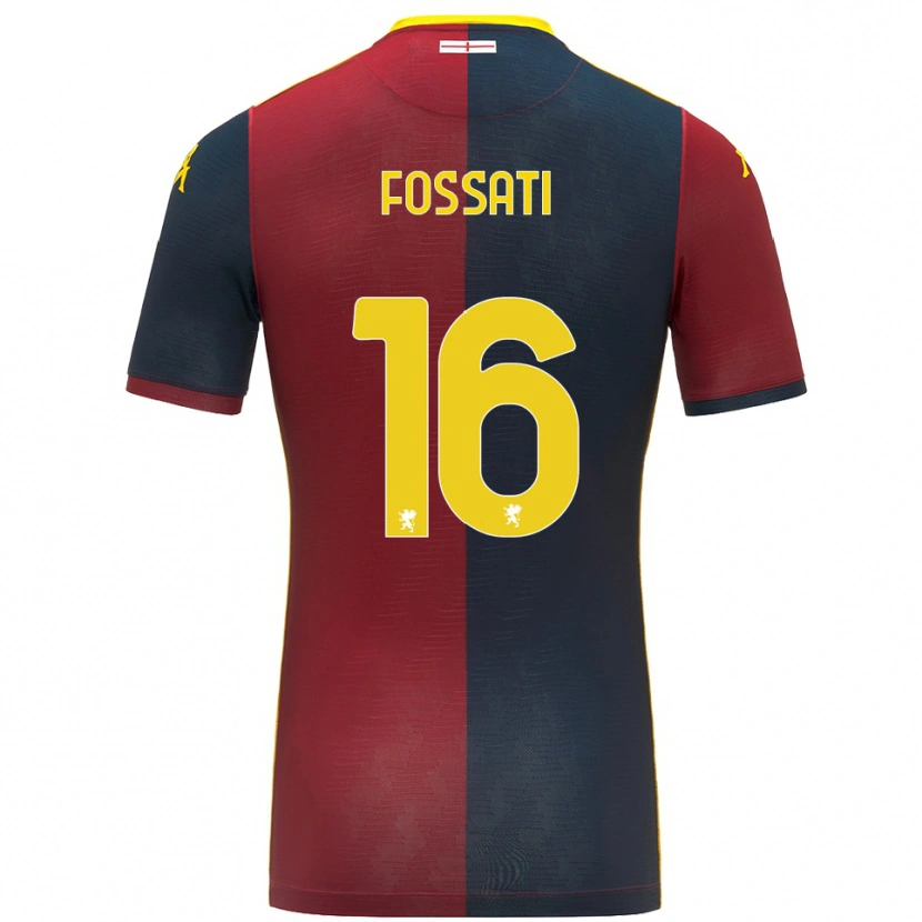 Danxen Mujer Camiseta Daniel Fossati #16 Rojo Azul Real 1ª Equipación 2025/26 La Camisa