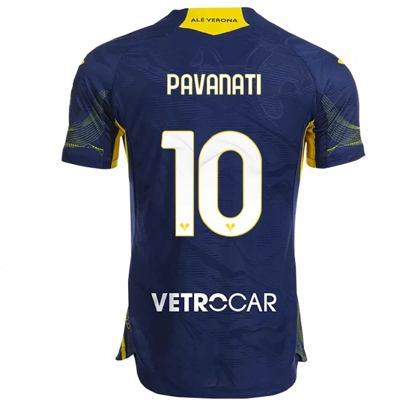 Danxen Mujer Camiseta Alessandro Pavanati #10 Marino Amarillo 1ª Equipación 2025/26 La Camisa
