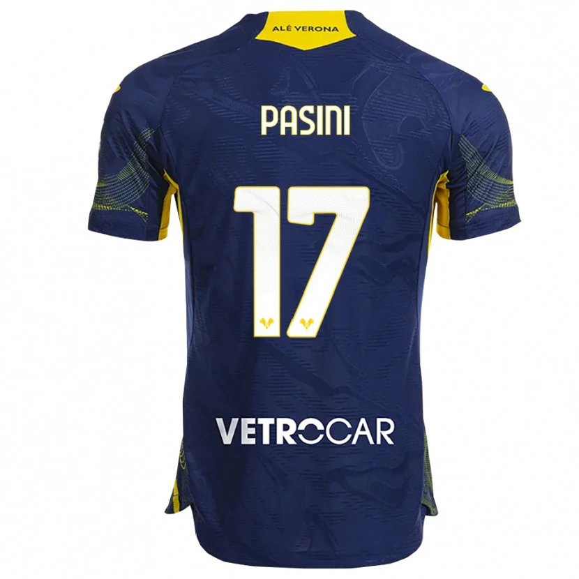 Danxen Mujer Camiseta Veronica Pasini #17 Marino Amarillo 1ª Equipación 2025/26 La Camisa