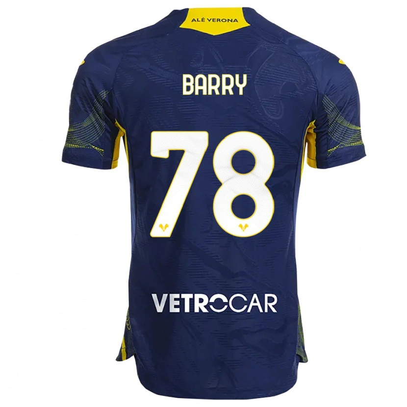 Danxen Mujer Camiseta Oumar Barry #78 Marino Amarillo 1ª Equipación 2025/26 La Camisa