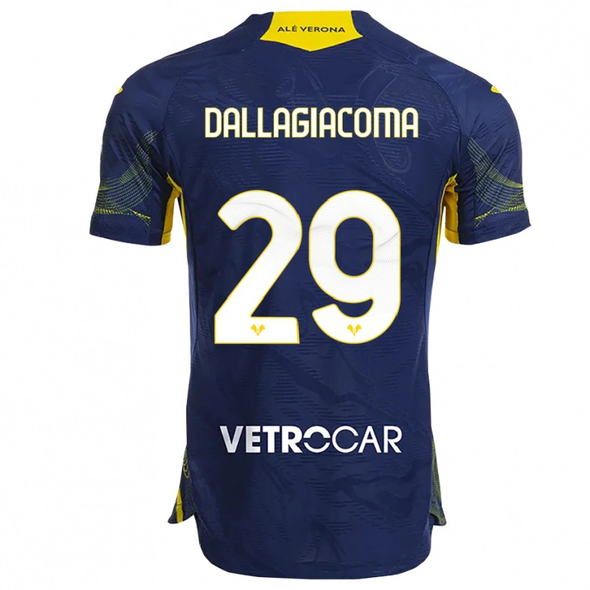Danxen Mujer Camiseta Stefania Dallagiacoma #29 Marino Amarillo 1ª Equipación 2025/26 La Camisa
