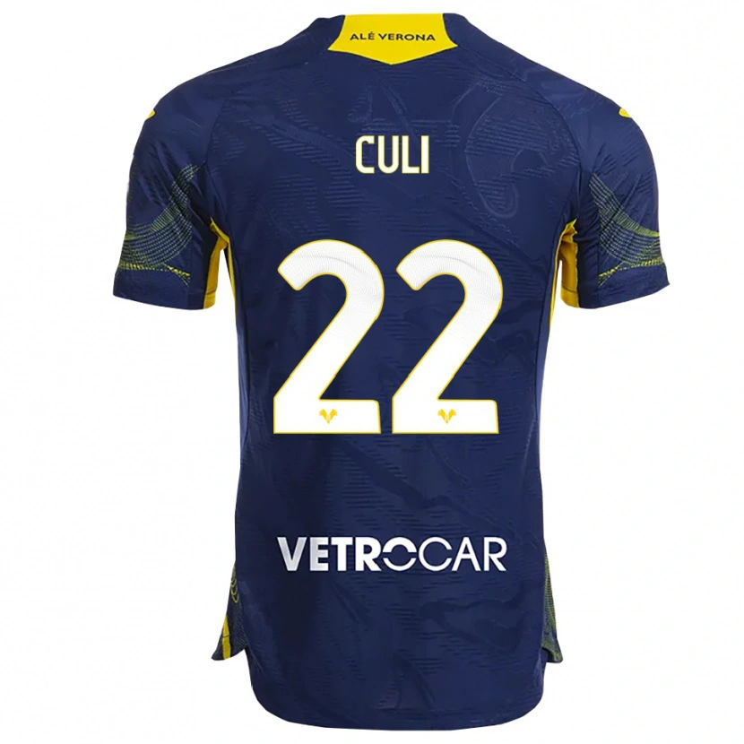 Danxen Mujer Camiseta Daniel Culi #22 Marino Amarillo 1ª Equipación 2025/26 La Camisa