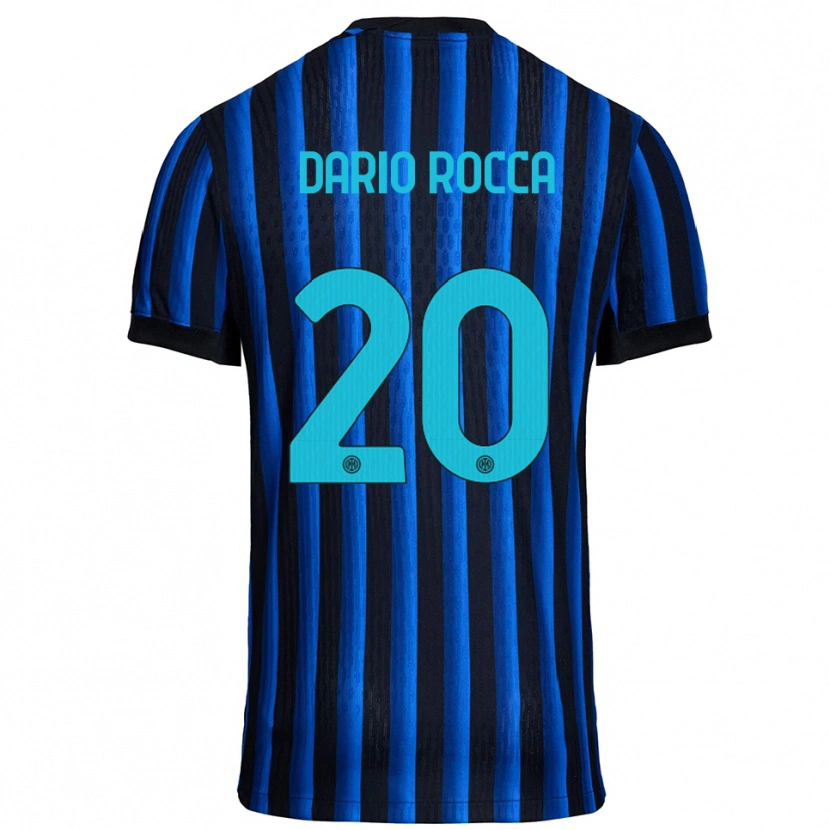 Danxen Mujer Camiseta Edoardo Dario Rocca #20 Negro Azul 1ª Equipación 2025/26 La Camisa