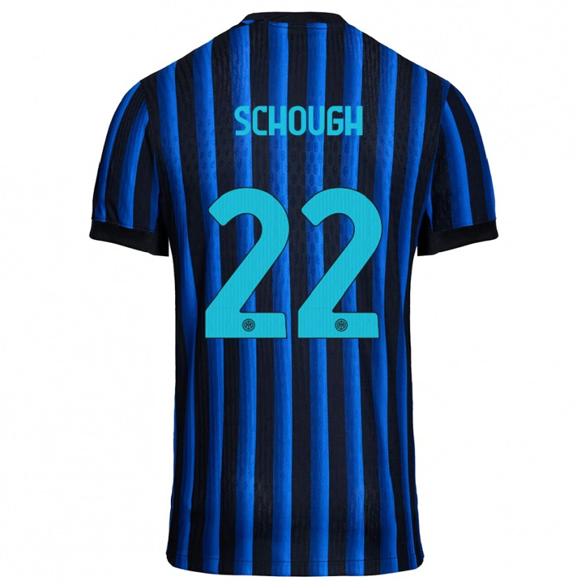 Danxen Mujer Camiseta Olivia Schough #22 Negro Azul 1ª Equipación 2025/26 La Camisa