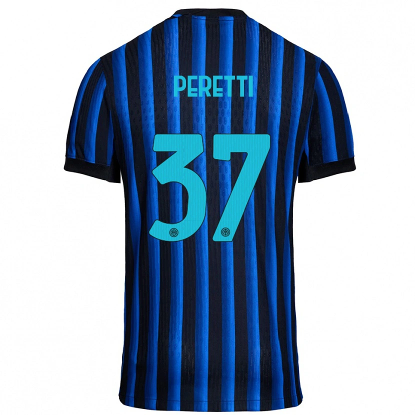 Danxen Mujer Camiseta Lorenzo Peretti #37 Negro Azul 1ª Equipación 2025/26 La Camisa
