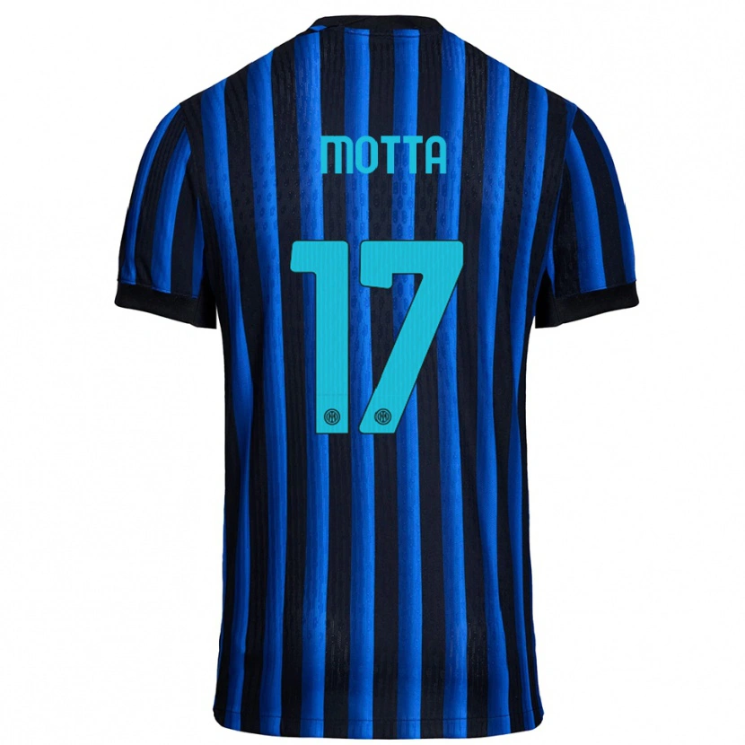 Danxen Mujer Camiseta Matteo Motta #17 Negro Azul 1ª Equipación 2025/26 La Camisa