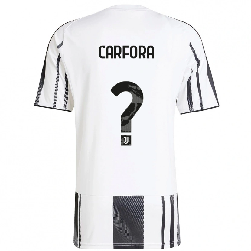 Danxen Mujer Camiseta Riccardo Carfora #0 Blanco Negro 1ª Equipación 2025/26 La Camisa