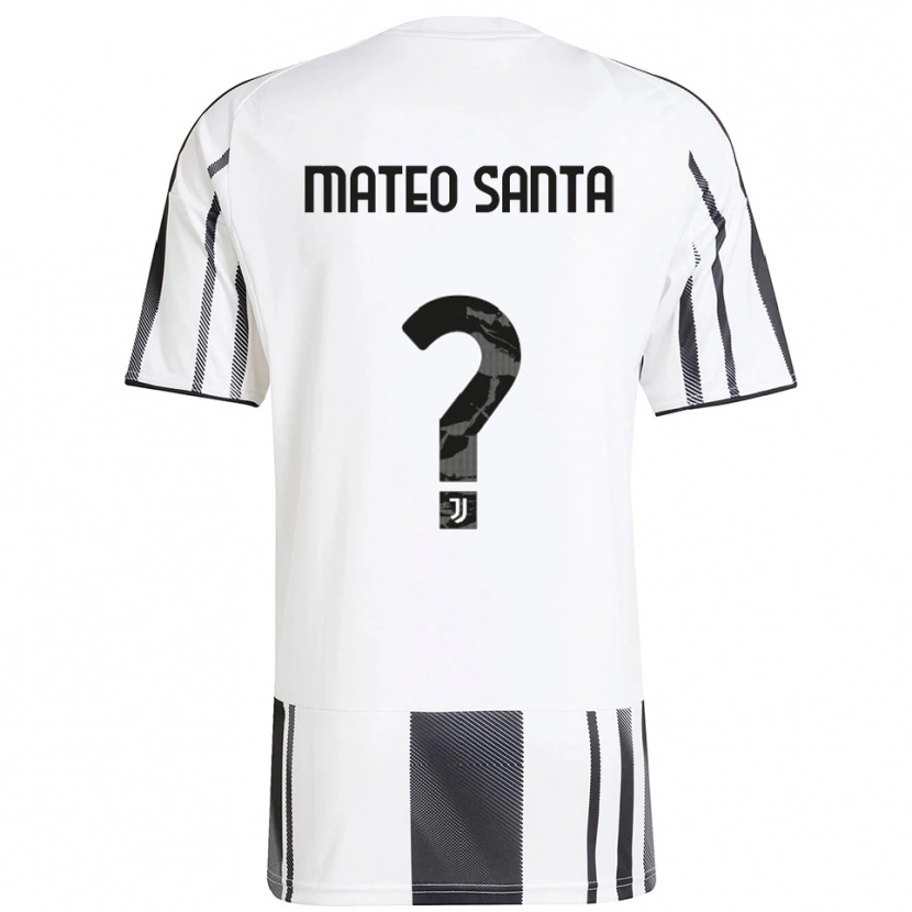 Danxen Mujer Camiseta Mateo Santa Maria #0 Blanco Negro 1ª Equipación 2025/26 La Camisa