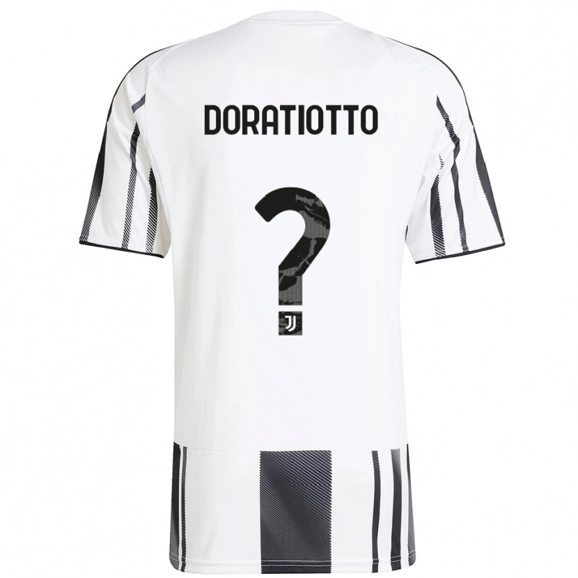 Danxen Mujer Camiseta Giulio Doratiotto #0 Blanco Negro 1ª Equipación 2025/26 La Camisa