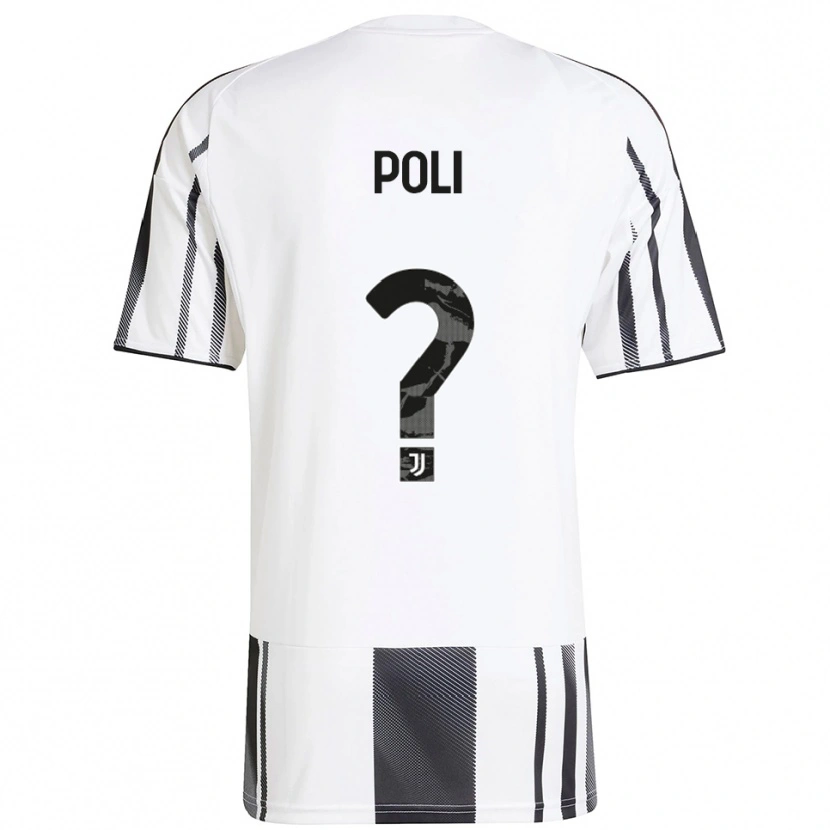 Danxen Mujer Camiseta Fabrizio Poli #0 Blanco Negro 1ª Equipación 2025/26 La Camisa