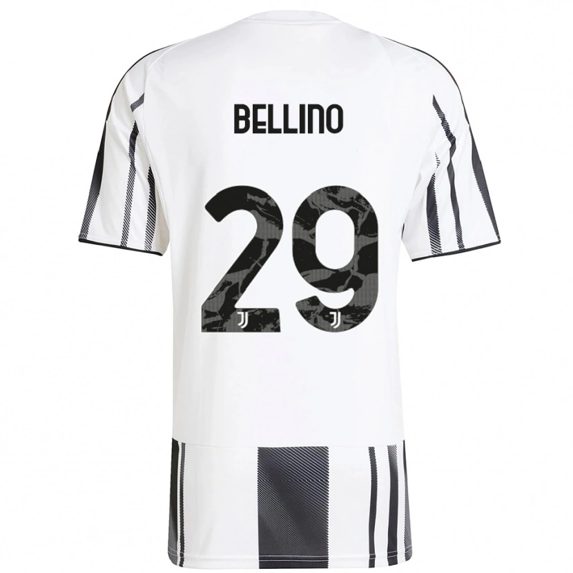 Danxen Mujer Camiseta Filippo Bellino #29 Blanco Negro 1ª Equipación 2025/26 La Camisa