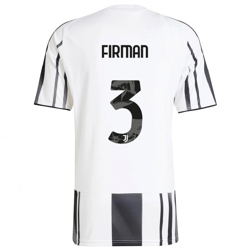 Danxen Mujer Camiseta Andriy Firman #3 Blanco Negro 1ª Equipación 2025/26 La Camisa