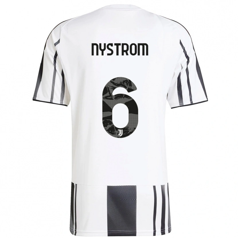 Danxen Mujer Camiseta Paulina Nyström #6 Blanco Negro 1ª Equipación 2025/26 La Camisa