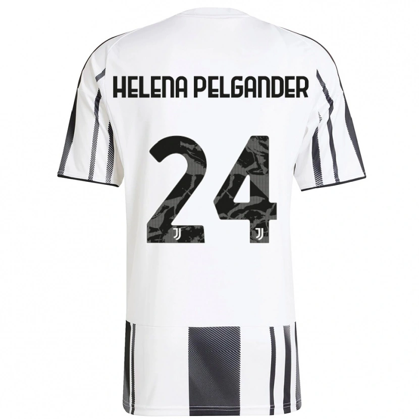 Danxen Mujer Camiseta Elsa Helena Pelgander #24 Blanco Negro 1ª Equipación 2025/26 La Camisa