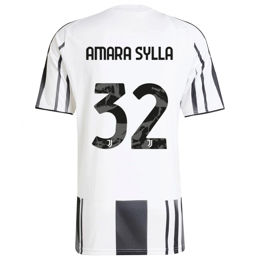 Danxen Mujer Camiseta Idris Amara Sylla #32 Blanco Negro 1ª Equipación 2025/26 La Camisa