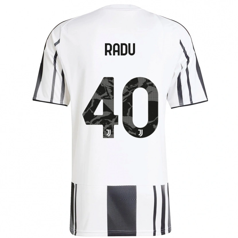 Danxen Mujer Camiseta Riccardo Radu #40 Blanco Negro 1ª Equipación 2025/26 La Camisa
