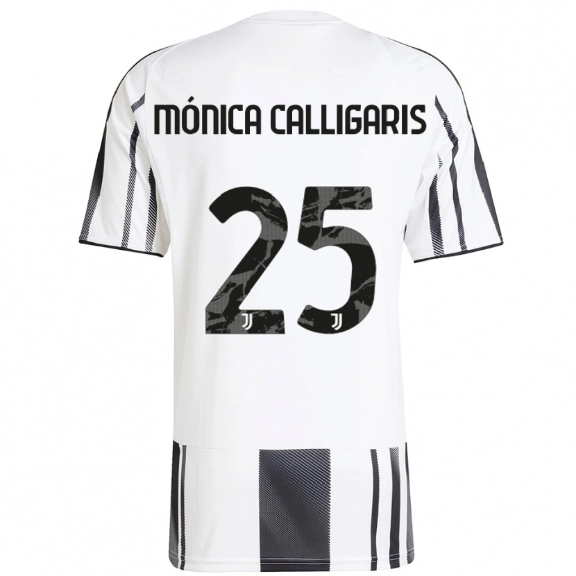 Danxen Mujer Camiseta Viola Mónica Calligaris #25 Blanco Negro 1ª Equipación 2025/26 La Camisa